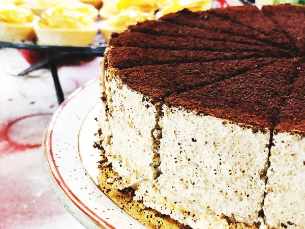 Солодкий торт і десерт, смачні закуски для вечірки — стокове фото