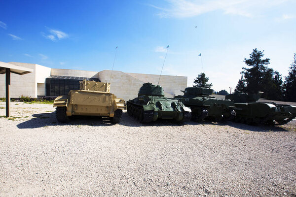 LATRUN, ISRAEL-MARCH 13, 2018: Memorial Site and the Armored Corps Museum in Latrun, Israel