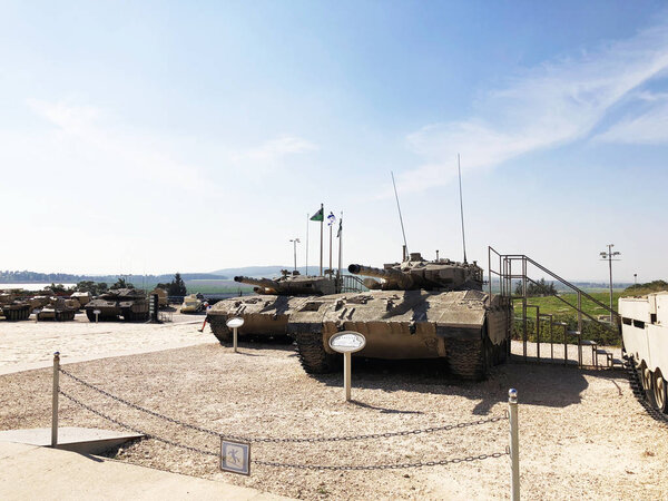 LATRUN, ISRAEL-MARCH 13, 2018: Memorial Site and the Armored Corps Museum in Latrun, Israel