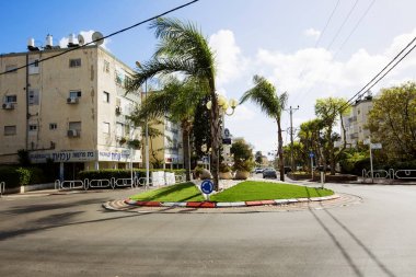 Nahariya, İsrail-Mart 9, 2018: Sokak ortasındaki Nahariya, İsrail