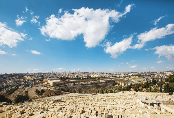 Jerusalem Old City view from Mount of Olives. — Stock Photo, Image