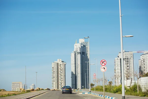 BAT YAM, ISRAEL- MARCH 3, 2018: High residential buildings in Bat Yam, Israel.