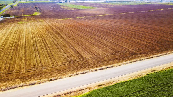 İsrail'de sürülmüş bekleyen hasat sonra istirahat arazi — Stok fotoğraf