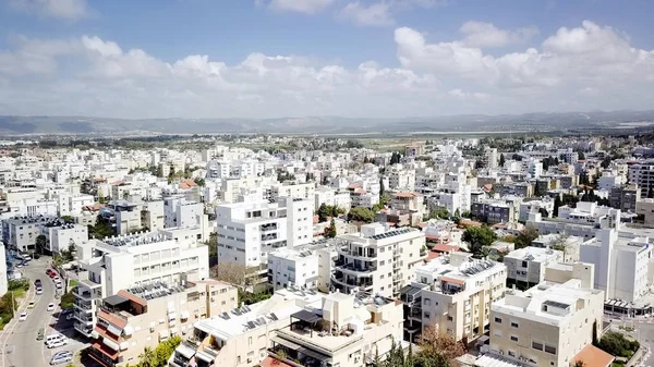 NAHARIYA, ISRAEL-MARCH 9, 2018: Aerial view to the city of Nahariya, Israel. — Stock Photo, Image