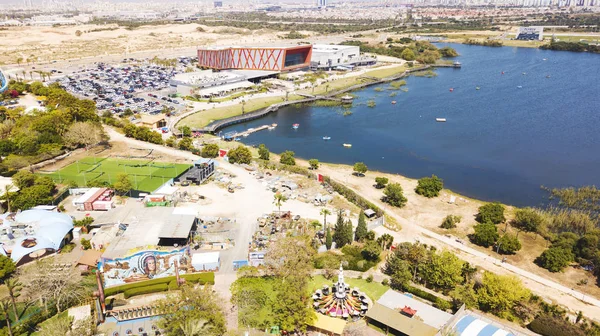 Rishon Le Zion, İsrail-14 Nisan 2018: yukarıdan Lake görünümünde Rishon Le Zion, İsrail