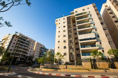 Rishon Le Zion, İsrail-23 Nisan 2018: yüksek konut bina Rishon Le Zion, İsrail.