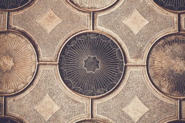 Sokaklar mozaik fayans kaldırım deseni. Üst görünüm