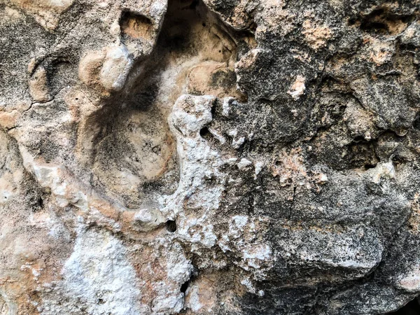 Nahaufnahme der Natursteinmauer. Textur der Steinmauer — Stockfoto