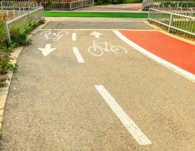 Rishon Lezion, İsrail parkta bisiklet yolu