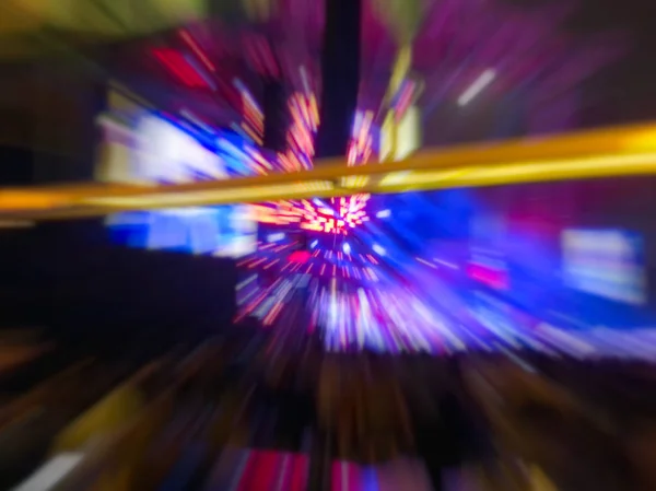 Efeito abstrato de borrão de movimento. Iluminação Bokeh em concerto com o público — Fotografia de Stock