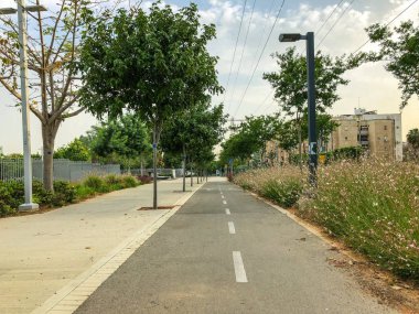 Rishon Le Zion, İsrail - 30 Nisan 2018: Street Rishon Lezion, İsrail