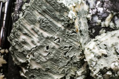 Mavi peynir, atış makro yakın çekim