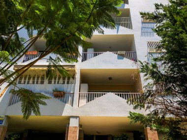 İsrail, Rishon Le Zion 'daki konutlar için yüksek binalar.