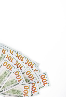 Bize banknotlar Başkan portreleri ile yığını. Nakit para, Doları arka plan görüntüsü