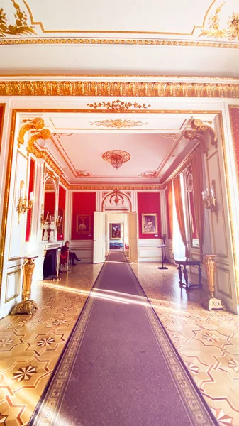 LVIV, UCRANIA - 7 DE DICIEMBRE DE 2019: Palacio Potocki en Lviv. Palacio barroco. Vista interior . —  Fotos de Stock