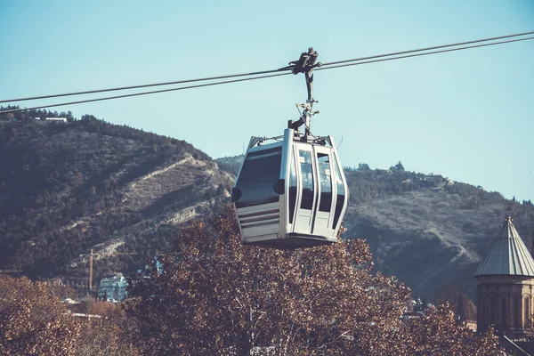 View at Aerial cable car in Tbilisi, Georgia. — Stock Photo, Image