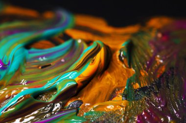 Soyut boyalı arka plan. Arkaplan siyah kağıda boyanmış..