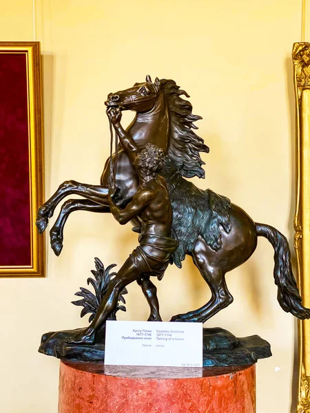 LVIV, UCRANIA - 7 DE DICIEMBRE DE 2019: Exposición de domesticación de caballos en el Museo Potocki . — Foto de Stock