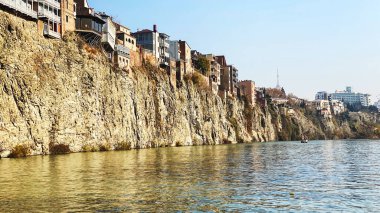 Tiflis, Gürcistan 14 Aralık 2019: Eski Tiflis mimarisi, Gürcistan