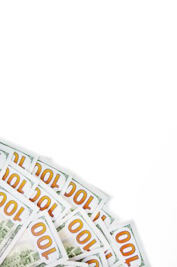Bize banknotlar Başkan portreleri ile yığını. Nakit para, Doları arka plan görüntüsü
