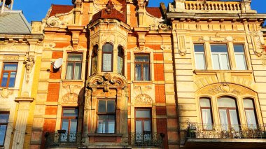 Lviv, Ukrayna 'nın tarihi bölgesinde eski binalar