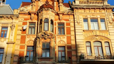 Lviv, Ukrayna 'nın tarihi bölgesinde eski binalar