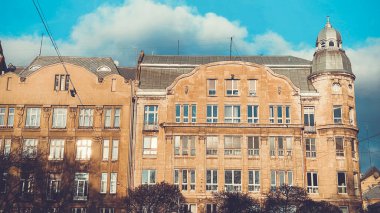 Lviv, Ukrayna 'nın tarihi bölgesinde eski binalar