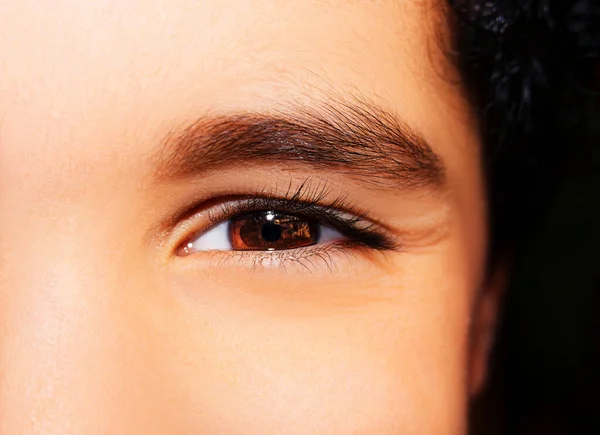 Imagen del ojo del niño de cerca . — Foto de Stock