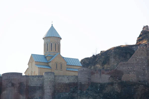 Sint Nicolaaskerk Narikala Orthodoxe Kerk in Tbilisi — Stockfoto