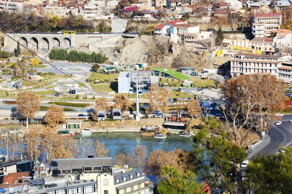 TBILISI, GEORGIA 17. DEZEMBER 2019: Europaplatz und Rike Park im Zentrum von Tiflis. Georgien — Stockfoto