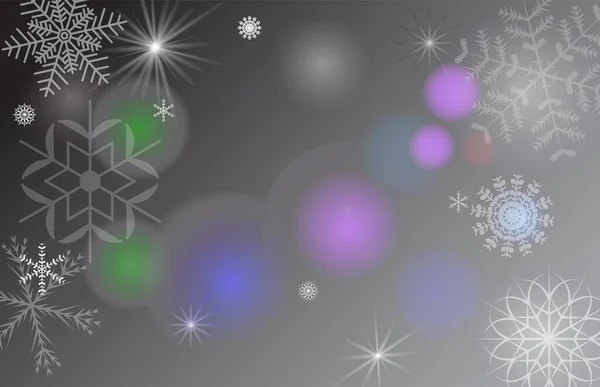 Vector año nuevo fondo listo con brillantes copos de nieve . — Vector de stock