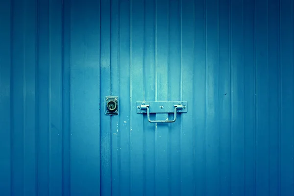 Porte métallique bleue — Photo