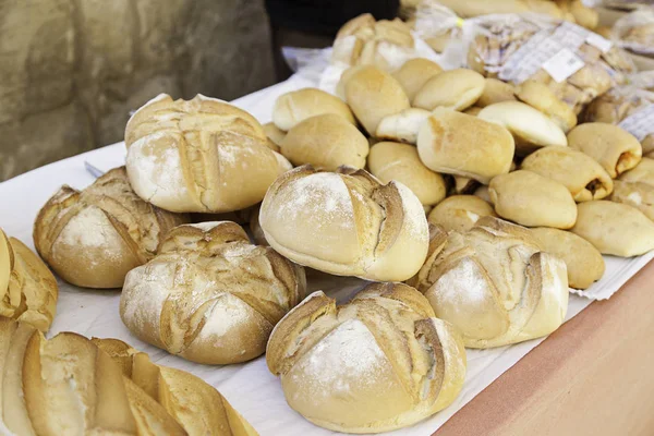 Artisan bread, detail of food — Stock Photo, Image