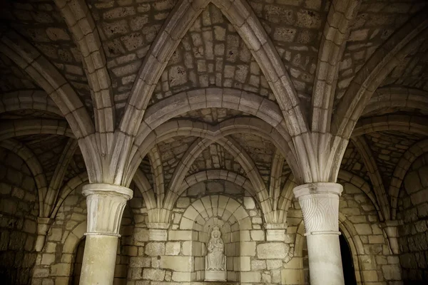 Εσωτερικό Του Αρχαίου Κάστρου Λεπτομέρεια Από Παλιό Μεσαιωνικό Κτίριο — Φωτογραφία Αρχείου