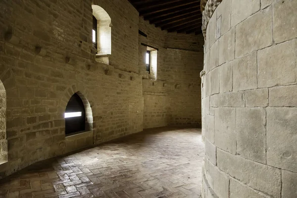 Interieur Van Oud Kasteel Detail Van Oud Middeleeuws Gebouw — Stockfoto