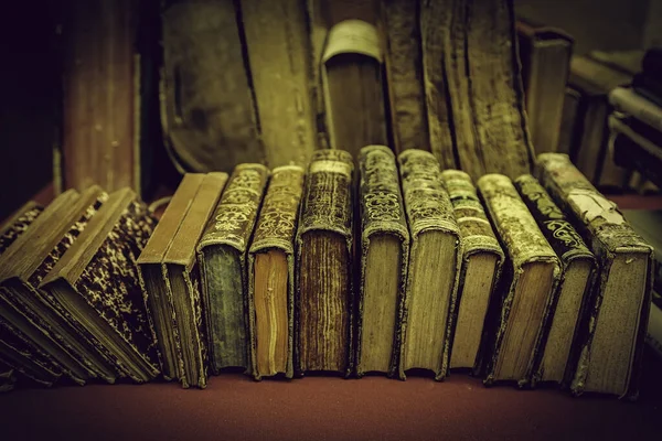 Vecchi Libri Medievali Dettaglio Libri Antichi Classici Letteratura Classica — Foto Stock