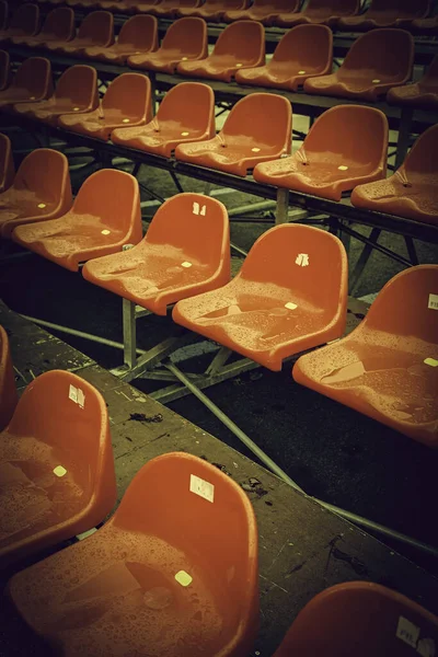 Відбілювачі Глядачів Деталі Червоних Сидінь Шоу Веселощі — стокове фото