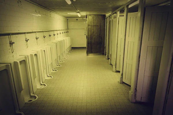 Pánské Veřejné Záchody Toaleta Pro Gentlemany Detail Fyzické Potřeby — Stock fotografie