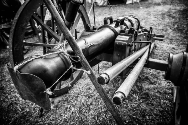 Gamla Kriget Kanonen Detalj Skjutvapen — Stockfoto