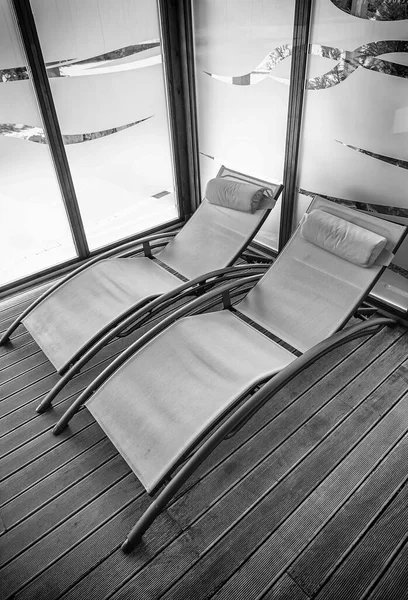 Krzesła Spa Detal Krzesła Odpoczynku Relaksu Spa — Zdjęcie stockowe