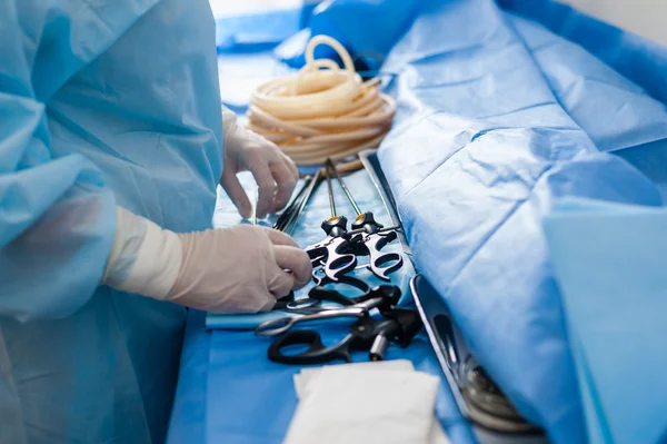 Preparing for laparoscopy — Stock Photo, Image