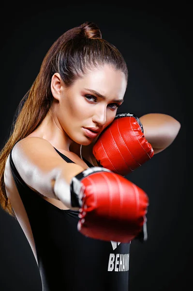 Studio Portrait Sexy Boxer — Stock Photo, Image