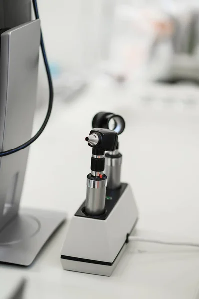 Urządzenie Badania Ucha Zewnętrznego Otoskop Elektroniczny — Zdjęcie stockowe