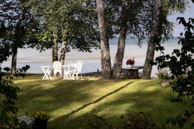 Lake Vaettern İsveç'te, peyzaj