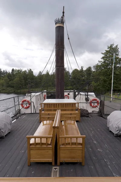 Forsvik, schweden - 11. August 2016: Detail des Raddampfers — Stockfoto