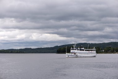 Karlsborg, İsveç - 19 Ağustos 2016: Tarihsel vapur Sandon o