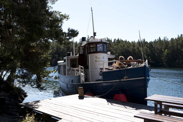 Karlsborg, Zweden - 16 augustus 2016: Historische stoomboot Ran Ii o — Stockfoto