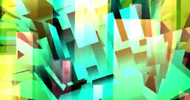 Digitale Particle animatie van drijvende bladen — Stockvideo