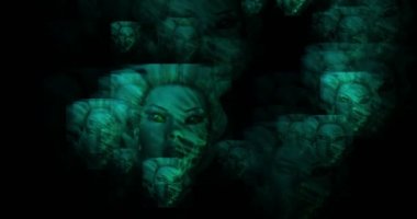 Bir hayalet ve rüya gibi sahne dijital animasyon