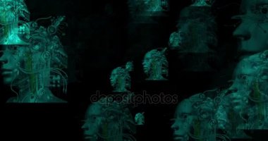 Bir hayalet ve rüya gibi sahne dijital animasyon